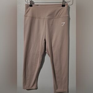 Gymshark Taupe/Pink High-Waisted Leggings